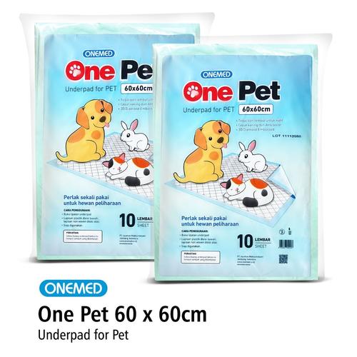 Foto Produk Underpad One Pet / Toilet Training / Tatakan Kencing Hewan 60x60cm dari OneMed-Medicom