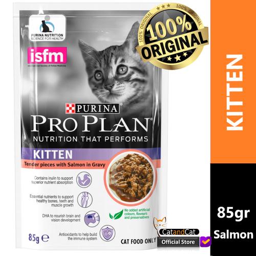 Foto Produk PRO PLAN Kitten Pouch 85gr Rasa Chicken & Salmon, Makanan Anak Kucing - Salmon dari catandcat
