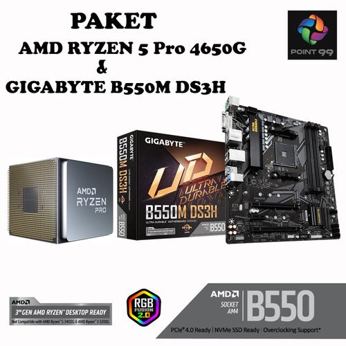 Jual PAKET RYZEN PRO 4650G TRAY MB GIGABYTE B550M