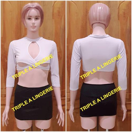 Foto Produk Sexy Lingerie Dress Costume Murah TA0352 BW Plus Stocking Hitam Jaring dari Lingerie Murah Jogja