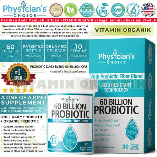 Jual Probiotic Physician Choice 60 Billion CFU / Probiotik 30 Capsules