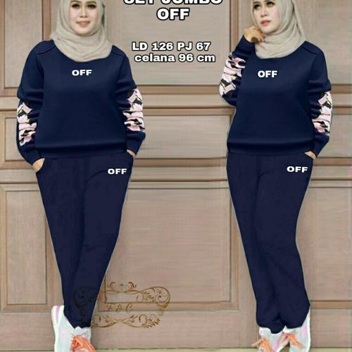 Foto Produk Setelan Celana Jumbo Off - Navy dari my trend fashion