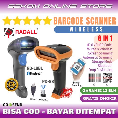 Foto Produk Wireless Barcode Scanner 2D QR Code Radall With Storage *PROMO dari SEKOM ONLINE STORE