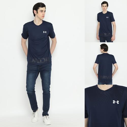 Foto Produk Kaos Under Armo*r Mens Big Branding Tee Navy Original Stretch Sports - S dari OTOMO Store