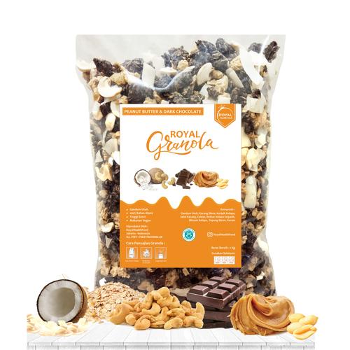 Foto Produk ROYAL Granola 1 KG PEANUT BUTTER & DARK CHOCOLATE dari RoyalHealthFood