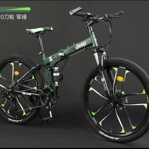 Foto Produk ❤️100 % original ❤️ Sepeda Lipat - Mountain bike Jeep - Hijau dari Koreanholicshop