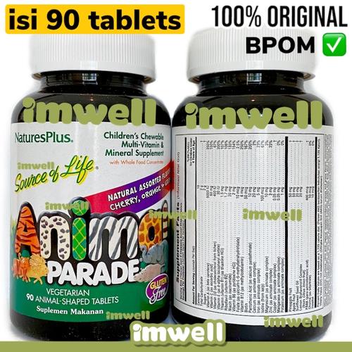 Foto Produk Natures Plus Animal Parade Multivitamin Mineral Anak (90) dari imwell