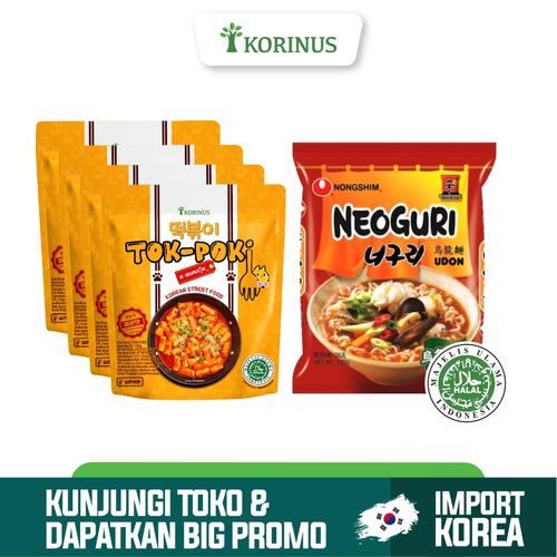 Foto Produk Paket Hemat 4 Tokpoki + Nongshim Neoguri udon Halal Korea dari KORINUS