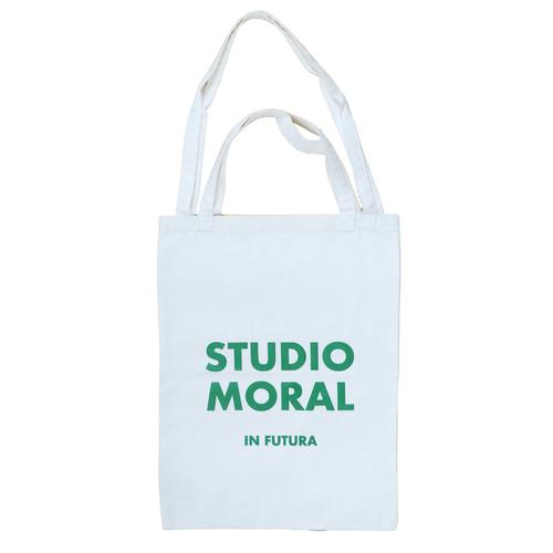 Foto Produk Tote Bag Vertical Shopper Studio Moral in Futura - Text Green dari MORAL