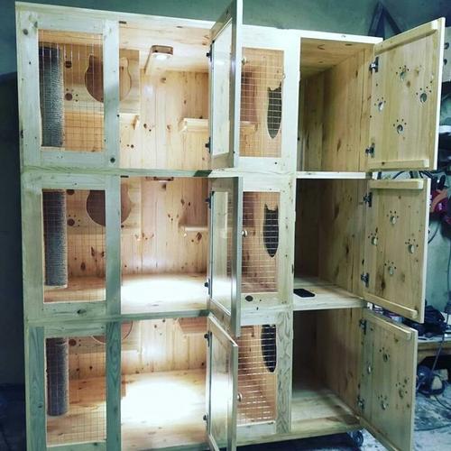 Rumah Kucing / Kandang Kucing - Kandang Hamster Kayu Jati Belanda di  Madameshop_  Tokopedia