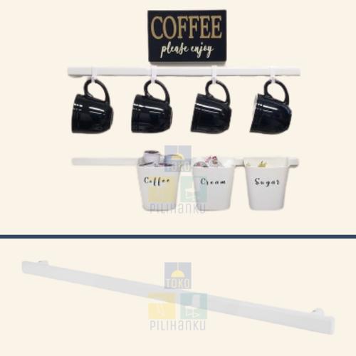 Foto Produk Batang Rel Dinding Serbaguna 60cm, Rail Rak Dapur / Gantungan Handuk dari TokoPilihanku