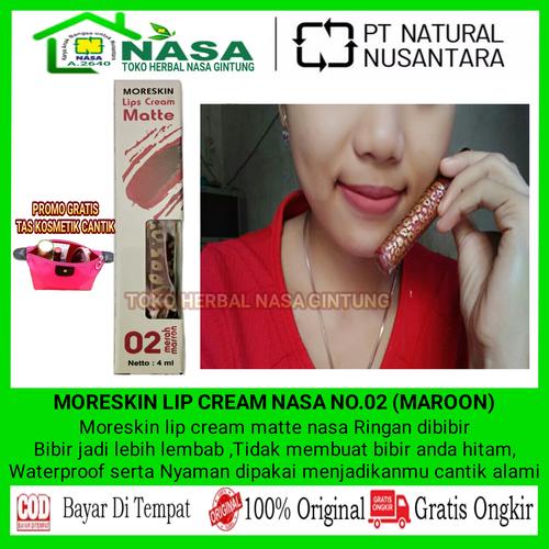 Foto Produk MORESKIN LIPCREAM MATTE NASA NO 02 MAROON ORIGINAL dari TOKO HERBAL NASA GINTUNG