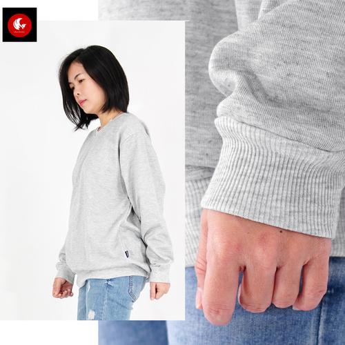 Foto Produk Okechuku MARC Sweater Polos Wanita Sweter Wanita Switer Roundneck - Abu Muda dari Okechuku