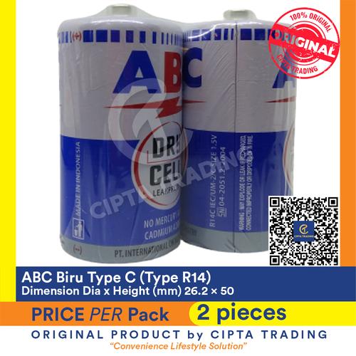 Foto Produk Battery - ABC Biru - Type C (1 Pack of 2 pieces) dari Cipta Trading