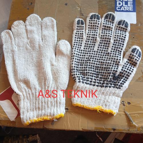 Jual Sarung Tangan Kerja Polkadot Bintik Hitam Jakarta Barat A S Teknik Tokopedia