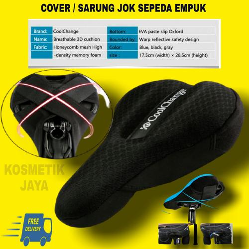 Foto Produk SARUNG JOK / COVER SADEL SEPEDA UNIVERSAL BUSA TEBAL EMPUK TERLARIS - Hitam dari kosmetik jaya
