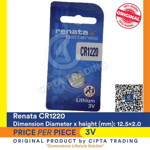 Gambar Button Cell - Renata - Lithium Cell CR1220 dari Cipta Trading undefined Tokopedia