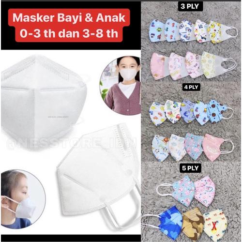 Foto Produk Masker Anak N95 5 Ply/ Masker Anak Anti Virus - 3PLY-BAYI-CWE dari nesstore.idn