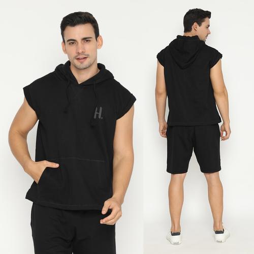 Foto Produk Hoodieku sleeveless Tanpa Lengan Hoodie Pria - Hitam - M dari hoodieku official