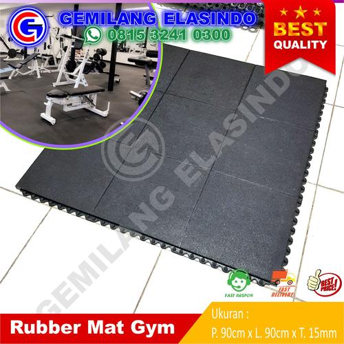 Jual Rubber Gym Mat 90cm x 90cm / Karet Lantai Buat Gym / Fitness