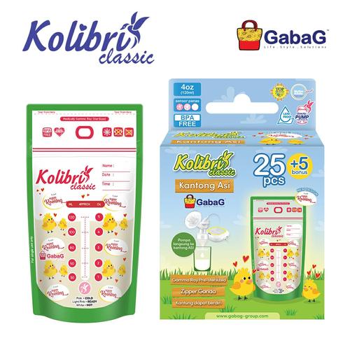 Foto Produk GABAG Kantong Asi 100 ml PINK Girl Breast Milk Storage Blue 100ml - ayamkuning120ml dari Jungle Babyshop