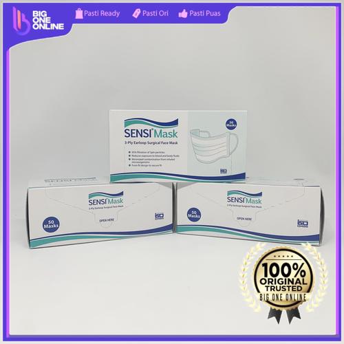 Foto Produk Masker SENSI 3Ply Earloop, Masker 3ply SENSI, Masker Medis SENSI 3 Ply dari BigOneOnline