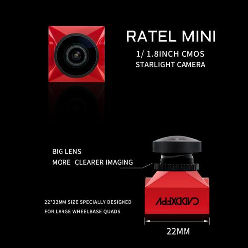 Foto Produk Caddx MINI Ratel Starlight 1200TVL HDR Low-Light 22mm Mini FPV Camera dari DooFPV