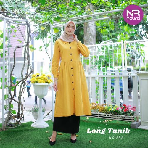 Foto Produk Tunik Dewasa Long Tunik by Noura - Mustard, M dari kedai berkah