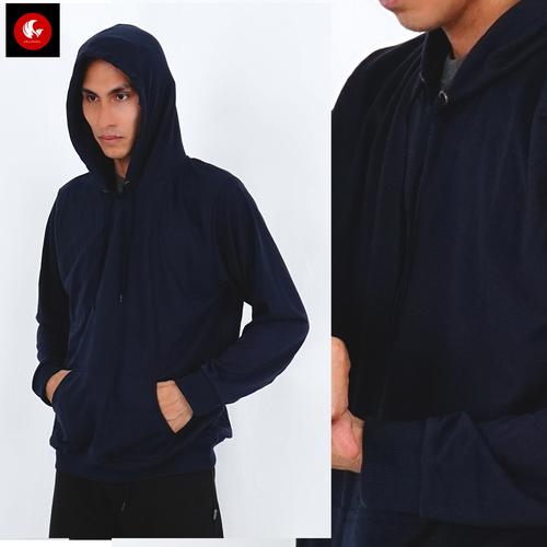 Foto Produk Sweater Topi polos basic Pria baby terry Navy Okechuku - L dari Okechuku