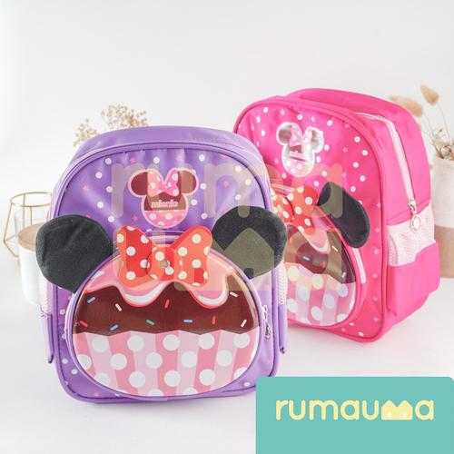 Foto Produk RUMAUMA Tas Sekolah Anak Disny Miennie Micky Hadiah Ransel TK SD Murah - Biru dari Rumauma