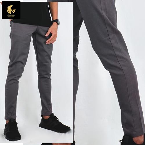 Foto Produk Okechuku JAY Celana Chino Panjang Pria Celana Chino Pria Celana Pria - Abu, Size 28 dari Okechuku