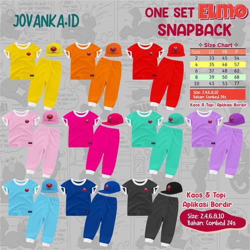 Foto Produk Setelan Celana Panjang Anak Jovanka.id Snapback ELMO sz 2-10 dari ZyVa Shopp