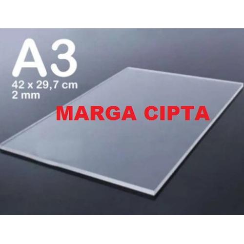 Gambar Akrilik A3 Lembaran 2mm Acrilyc Acrylic 2 mm Bening Clear Marga Cipta dari RAFTECH Kota Bandung Tokopedia