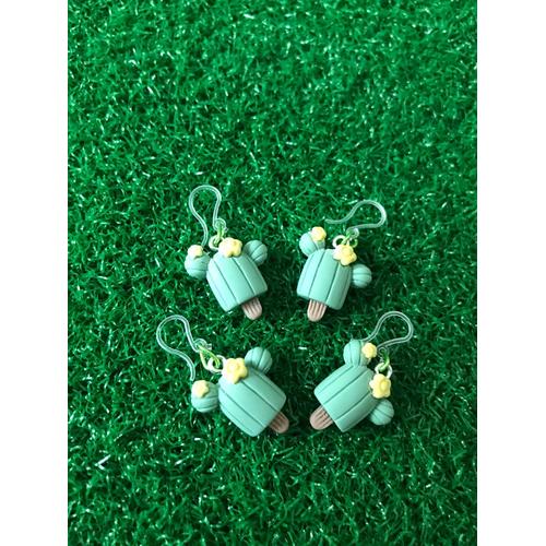 Foto Produk Anting Resin Green Cactus Ice cream stick Handmade kait plastik dari Rita Handycraft