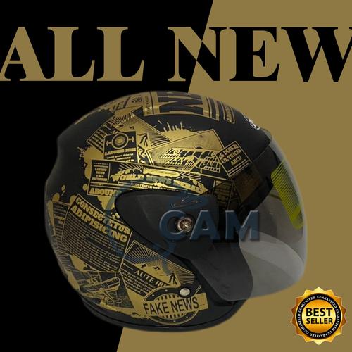 Foto Produk Helm evolution koran black doff gold dari Boss helm