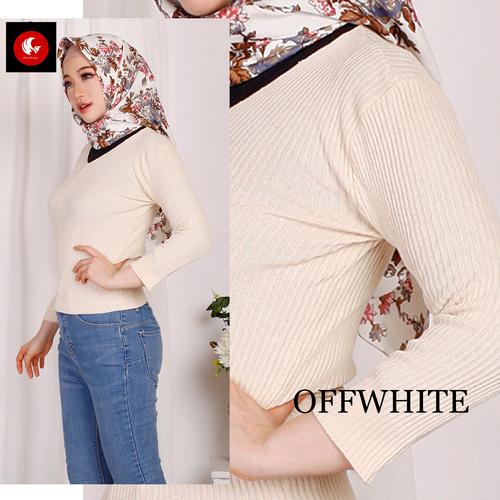 Foto Produk Okechuku RUTH Knit Outer Sweater Rajut Lengan Panjang Fashion Wanita - Putih dari Okechuku