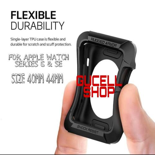 Jual CASE IWATCH SPIGEN FOR SERIES 6 \u0026 SE 44MM 40MM CASING APPLE WATCH FULL  - Hitam, 40MM - Jakarta Barat - Gucell Shop | Tokopedia