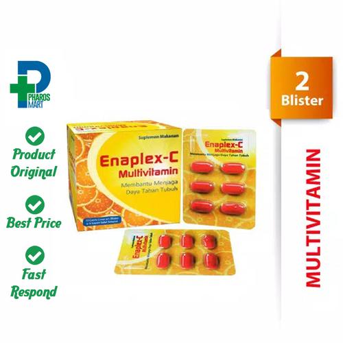 Foto Produk Enaplex-C Vitamin C & B Complex Jaga Daya Tahan Tubuh 2 Blister@6 Kap dari Pharos Official Store