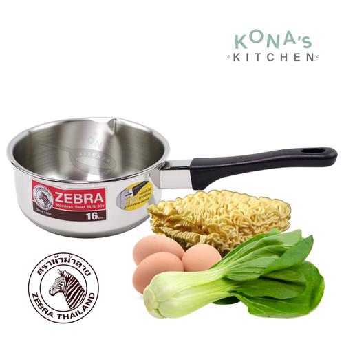 Foto Produk Zebra Sauce Pan 16 Cm (166307) / Panci Susu Stainless Steel dari Kona's Kitchen