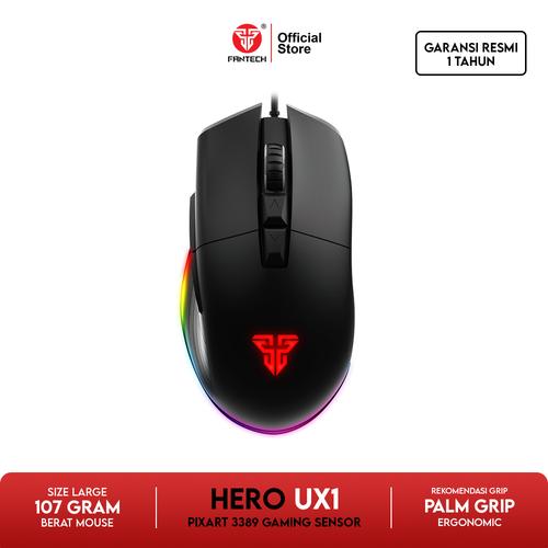 Foto Produk Fantech UX1 HERO Ultimate Gaming Mouse PIXART 3389 Sensor dari Fantech Official Store