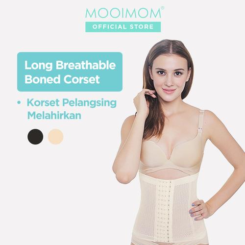 Foto Produk MOOIMOM 29cm Long Breathable Boned Corset Korset Pelangsing - Cokelat, M dari MOOIMOM Official