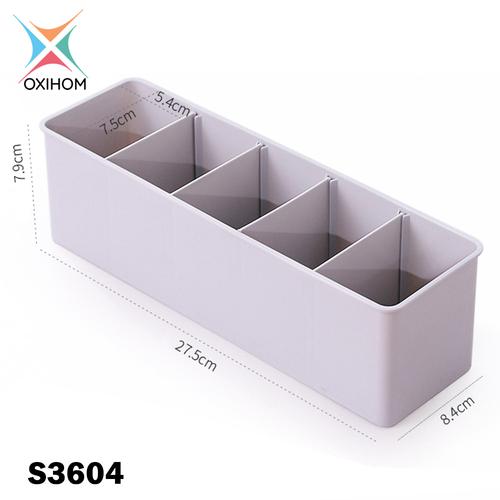 Foto Produk Oxihom S3602 Tempat Pakaian Dalam Kaos Kaki 15 Box Underwear Socks - S3604 Abu Abu dari Oxihom