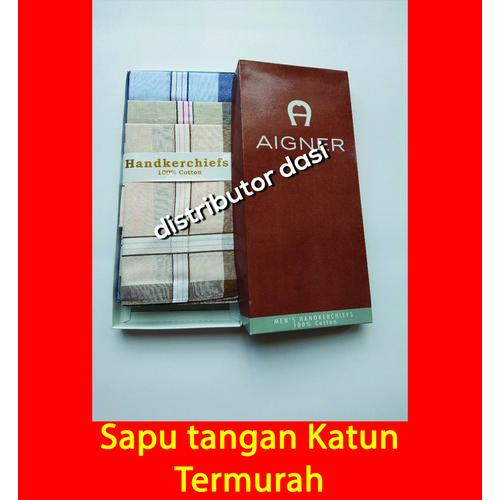 Foto Produk Saputangan Pria Sapu Tangan Katun Handkerchief ISI 12 Tua dan Muda dari Distributor Dasi