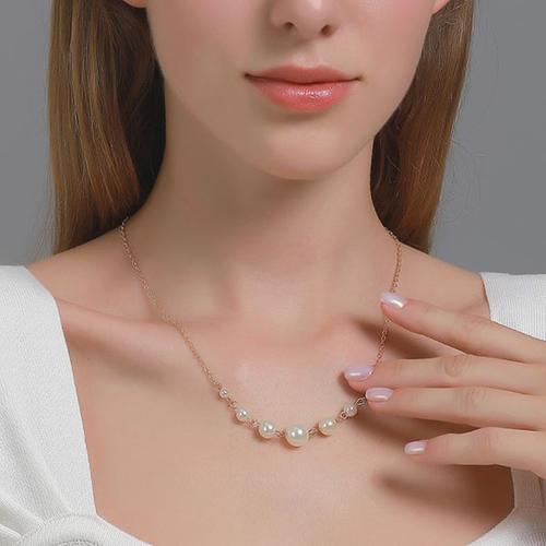 Jual kalung mutiara simpel simple pearl 