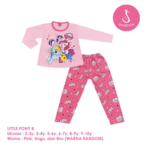 Foto Produk Baju Setelan Anak Perempuan Panjang 2-10 Tahun Little Pony A Shirton - PONY B, 2-3y Panjang dari shirton