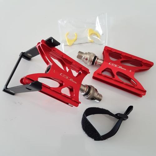 Foto Produk pedal kickstand GT standing standar samping 3 bearing loncer banget - RED standblack dari Ulago Bikes