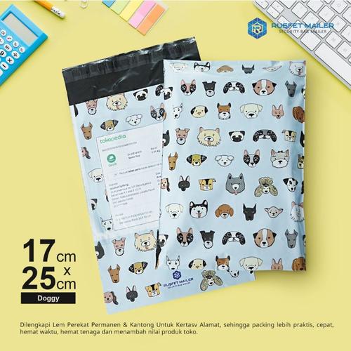 Foto Produk AMPLOP PLASTIK POLYMAILER DOGGY FRIENDS (Uk 17 cm x 25 cm) dari Aneka Bungkus