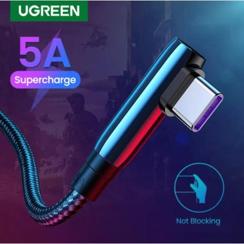 Jual UGREEN KABEL DATA USB TYPE C ELBOW 5A GAME MOBILE QC