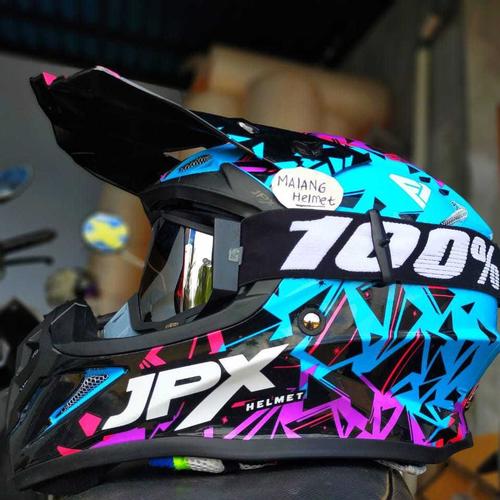 Helm Cross JPX X33 Blue plus Google 