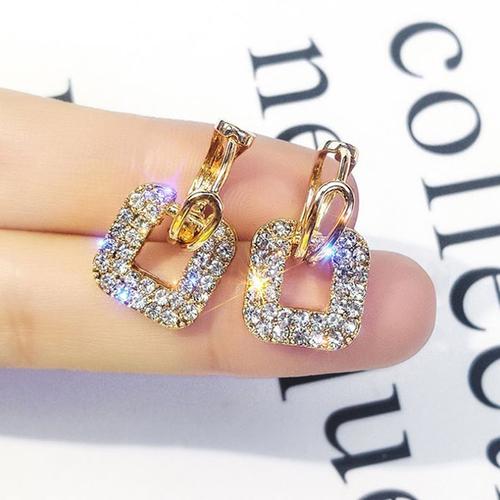 Foto Produk anting fashion square full diamond earrings jan220 dari Oila